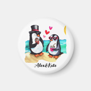 Funny Penguin Couple, Animals in Love Magnet