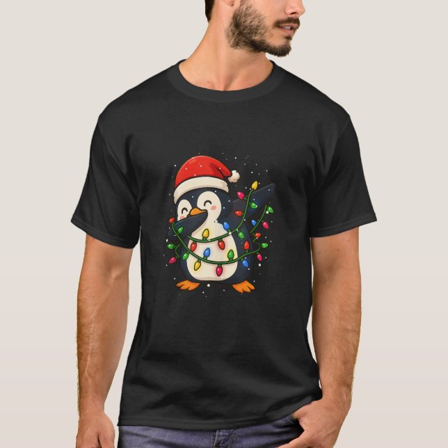 Funny Penguin Dabbing Christmas Xmas Holidays Boys T-Shirt (Front)