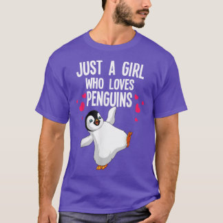Funny Penguin Design For Women Girls Kids Aquatic  T-Shirt