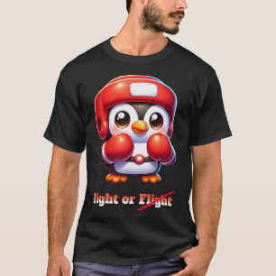 Funny Penguin Flight Or Fight Boxing Mma Meme Sill T-Shirt