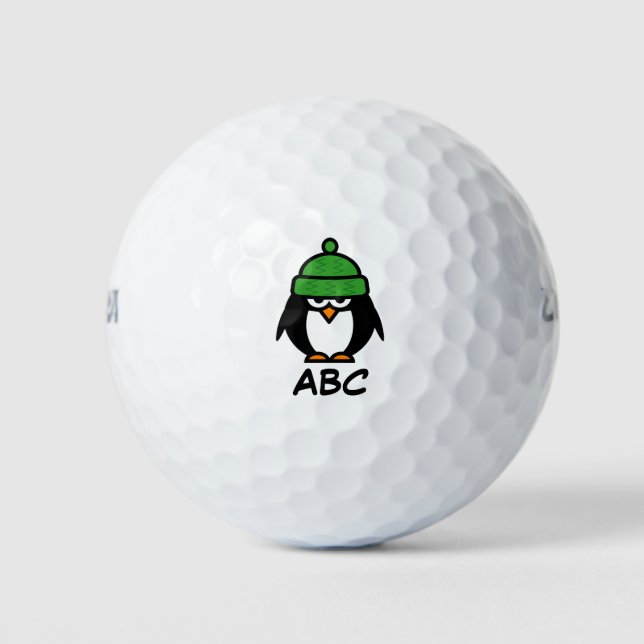 Funny penguin golf ball set gift for him or her (Front)