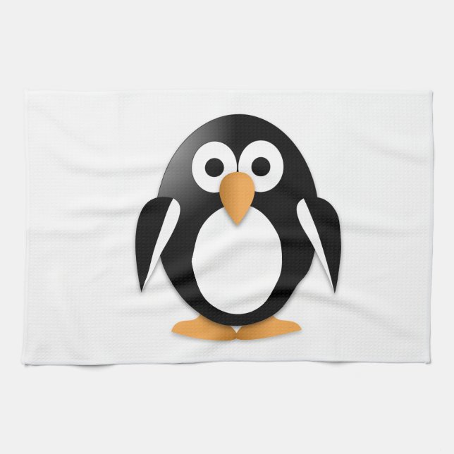Funny penguin kitchen towel (Horizontal)