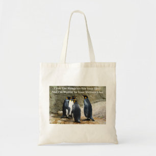 Funny Penguin Memes with Funny Penguin Pictures Tote Bag