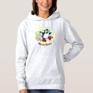 Funny Penguin on Roller Skates Hoodie