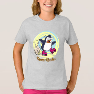 Funny Penguin on Roller Skates T-Shirt