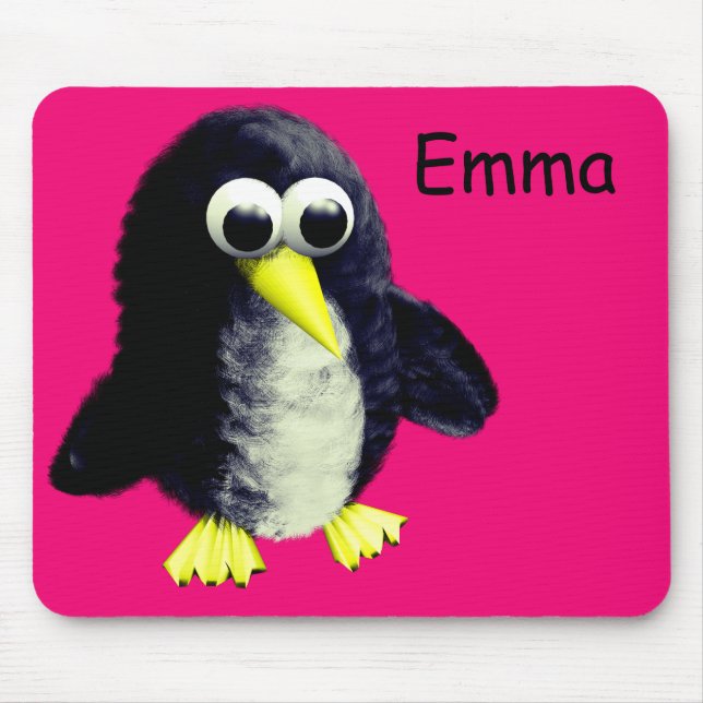Funny penguin, personalized mouse pad (Front)