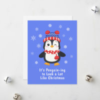 Funny Penguin Pun Snowflake Christmas