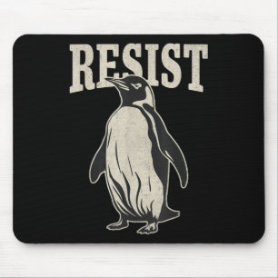 Funny Penguin Resist Cool Penguins Resist Mouse Pad