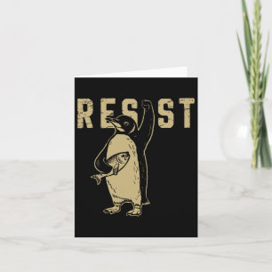 Funny Penguin Resist Cool Penguins Resist Shirt Card