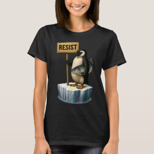 Funny Penguin Resist Cool Penguins Resist  T-Shirt