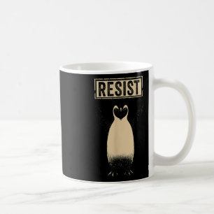 Funny Penguin Resist Cool Penguins Vintage Protest Coffee Mug