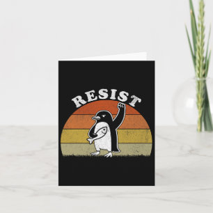 Funny Penguin Resist Penguins Protest Against Tari Card