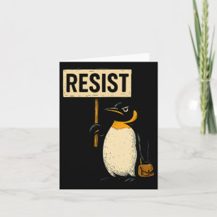 Funny Penguin Resist Penguins Protest Against Tari Card