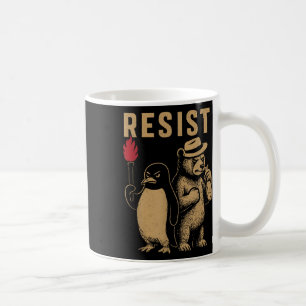 Funny Penguin Resist Penguins Protest Against Tari Coffee Mug