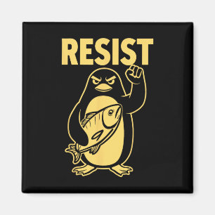 Funny Penguin Resist Penguins Protest Against Tari Magnet