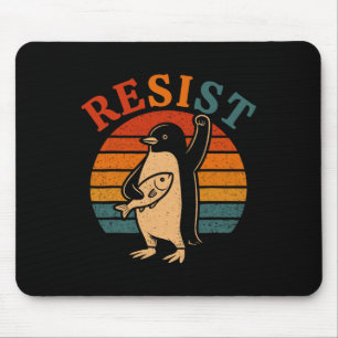 Funny Penguin Resist Penguins Protest Against Tari Mouse Pad