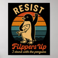 Funny Penguin Resist Penguins Protest Against Tari