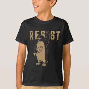Funny Penguin Resist Penguins Protest Against Tari T-Shirt