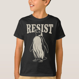 Funny Penguin Resist Penguins Protest Against Tari T-Shirt