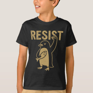 Funny Penguin Resist Penguins Protest Against Tari T-Shirt