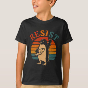 Funny Penguin Resist Penguins Protest Against Tari T-Shirt