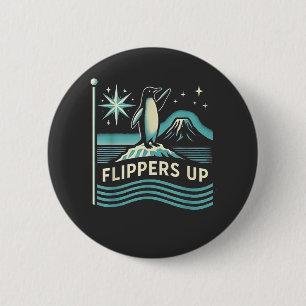 Funny Penguin Resist Protest Against Tarrifs 2 Inch Round Button