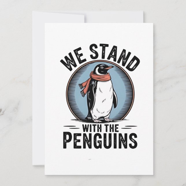 Funny Penguin Resist Protest Against Tarrifs  Announcement (Front)