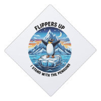 Funny Penguin Resist Protest Against Tarrifs