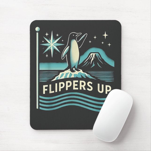 Funny Penguin Resist Protest Against Tarrifs  Mouse Pad (With Mouse)