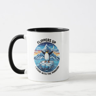 Funny Penguin Resist Protest Against Tarrifs  Mug