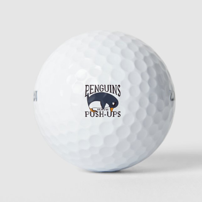 Funny Penguin Saying Golf Balls (Front)