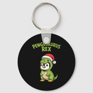Funny Penguin T-rex Costume Christmas Kids Boys Keychain