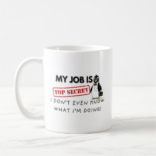 Funny Penguin-Work Struggle Coffee Mug