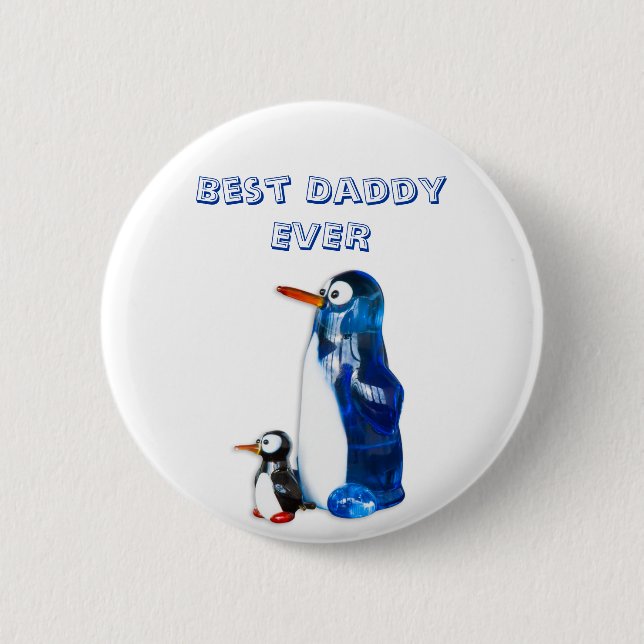 Funny penguins 2 inch round button (Front)