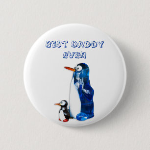 Funny penguins 2 inch round button