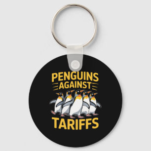 Funny Penguins Against Tariffs Liberation Day Wome Keychain