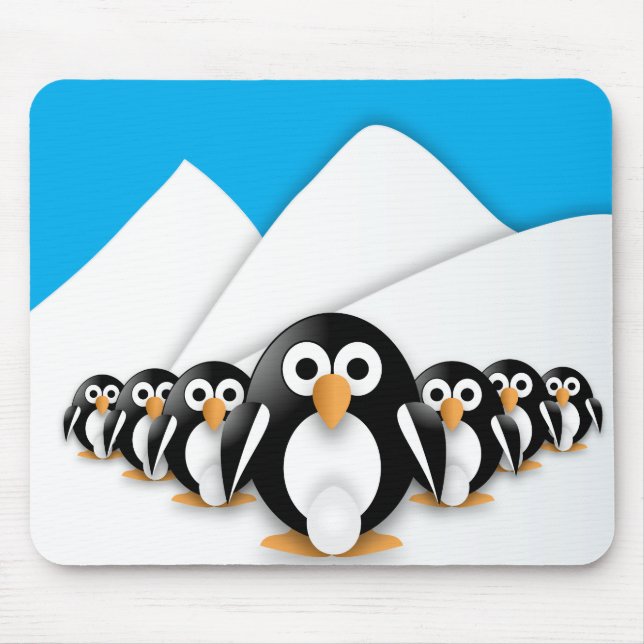 Funny penguins mouse pad (Front)