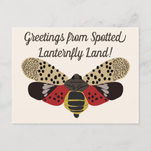 Funny Pennsylvania Spotted Lanternfly Custom Postcard
