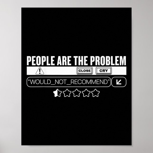 Funny People Are The Problem, Would Not Recommend  Poster (Front)