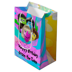 Funny People Birthday Balloons  Medium Gift Bag