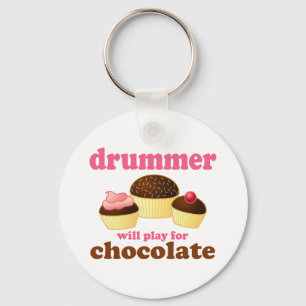 Funny Percussion Drummer Keychain