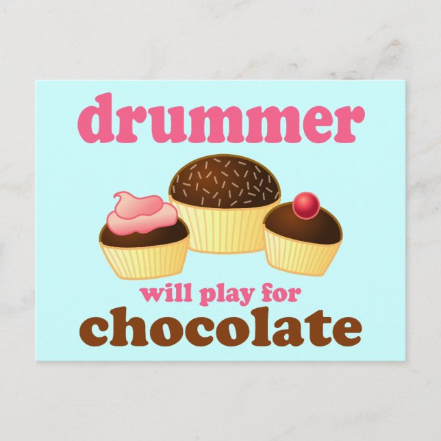 Funny Percussion Drummer Postcard (Front)