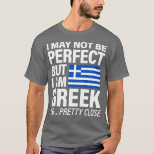 Funny Perfect Greek Flag Design  I Love Greece  T-Shirt