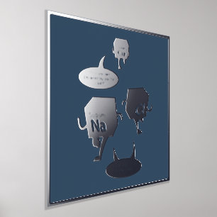 Funny Periodic Table Gag Dorm Room Silver Foil Prints