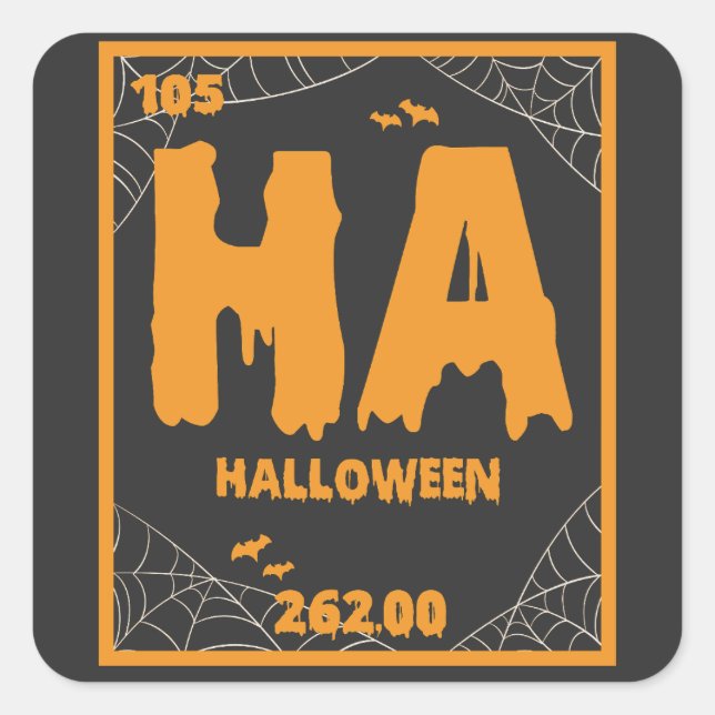 Funny Periodic Table of Halloween Chemistry Gift Square Sticker (Front)