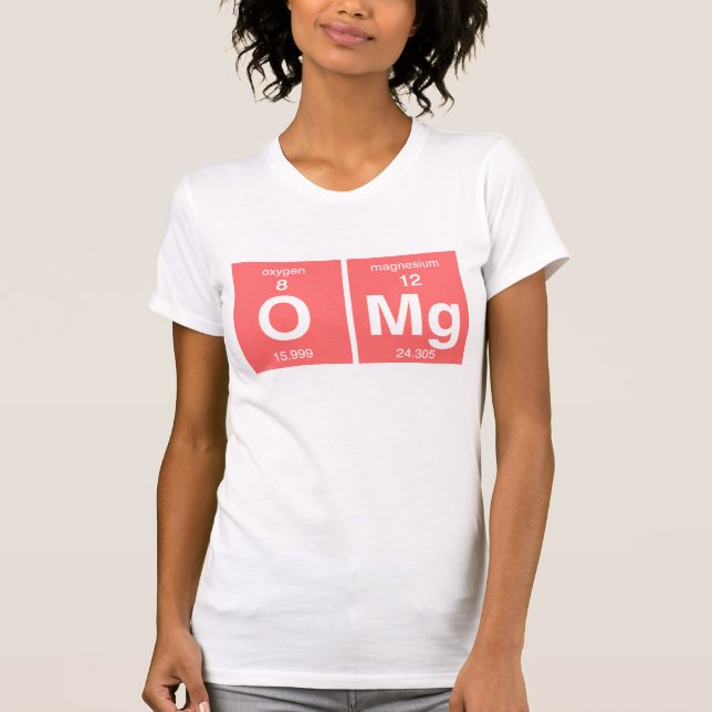 Funny Periodic table "OMG" T-Shirt (Front)