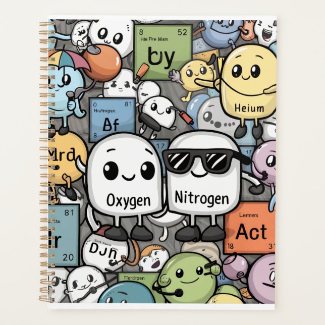 Funny Periodic Table Pun Chemistry hilarious Planner (Front)