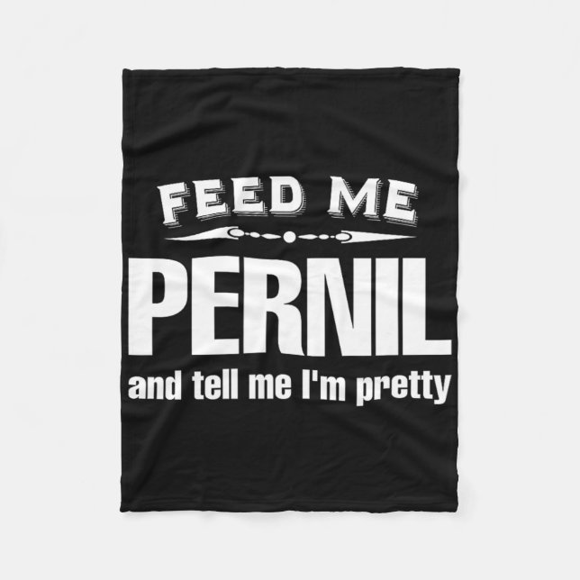 Funny Pernil Lover Meat  Fleece Blanket (Front)