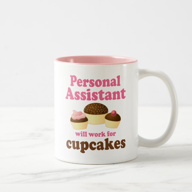 Funny Personal Assistant Two-Tone Coffee Mug (Right)