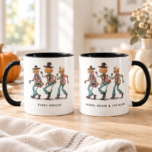 Funny Personalised Three Skeleton Halloween Mug